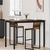 Prolenta Maison Exclusive - Table haute en aggloméré, forme rectangulaire