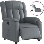 Sonstiges Fauteuil inclinable électrique Gris Similicuir