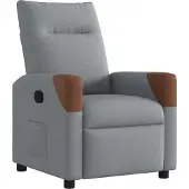 Syfax Fauteuil inclinable Gris clair Tissu