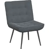 Syfax Chaise de relaxation gris foncé 64x74x84 cm velours
