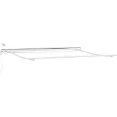 Syfax Cadre d'auvent Blanc 400 × 300 cm Aluminium
