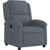 Syfax Fauteuil inclinable Gris foncé Velours