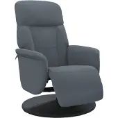 Syfax Fauteuil inclinable avec repose-pied gris foncé velours