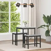 Prolenta Table exclusive - Dimensions : 60 x 60 x 75 cm - Matériau : bois composite - Couleur : gris Sonoma - Forme : carrée