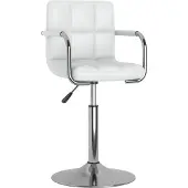 Syfax Tabouret de bar Blanc Similicuir