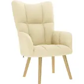 Syfax Chaise de relaxation Crème Tissu