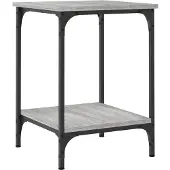 Syfax Table basse sonoma gris 40x40x55 cm bois d'ingénierie