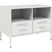 Sonstiges Meuble TV blanc 68x39x50,5 cm acier