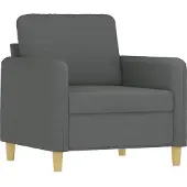 vidaXL Fauteuil gris foncé 60 cm Tissu
