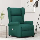 Prolenta Fauteuil exclusif - Fauteuil inclinable électrique, tissu vert foncé