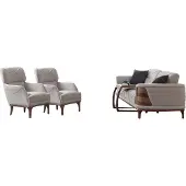 Xl Moebel Gmbh Nouveau Canapé blanc complet 2x fauteuil de luxe Fauteuil rembourré