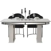 AEA Beige Esstisch Design Tische Luxus Tisch ausziehbare Möbel Esszimmer Möbel