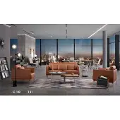 AEA Kunstleder 3-Sitzer Couch modern schwarz eleganter Stil
