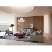 AEA Wohnzimmer Grau Sofagarnitur 2x Sofas Zweisitzer Design Sessel Luxus Einrichtung