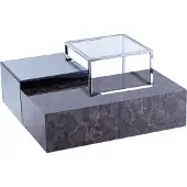 AEA Grauer Holz-Couchtisch im modernen Design