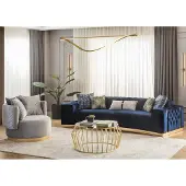 AEA Salon Salon complet Chesterfield 4 places 2x fauteuils 3pcs