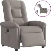 Syfax Fauteuil inclinable électrique Taupe Tissu