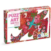 Djeco Puzzle à contours oiseau 500 pièces