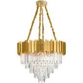 Nova Luce Grane - lustre - Ø 73 x 120 cm - or et transparent