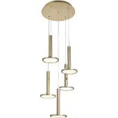 Nova Luce Palencia - lampe suspendue - Ø 41 x 150 cm - 53W LED inclus - laiton doré