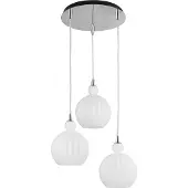 Nova Luce Odell - lampe suspendue - Ø 37 x 120 cm - opale et chrome