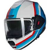 Nolan N120-1 Lineo N-Com casque pliable, blanc/bleu/rouge, 2XL (64)