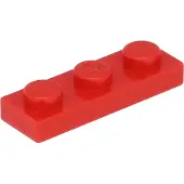 LEGO 1x3 Board 3623 - 100 pièces Rouge