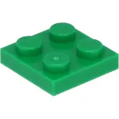 LEGO 2x2 plaques 3022 - 100 pièces vert