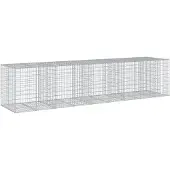 vidaXL Gabion avec couvercle 450x100x100 cm Fer galvanisé