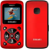 Evolveo EasyPhone ID, téléphone portable pour seniors, rouge