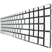 T-ProTek FRANÇAIS - Clavier argent éclairage compatible avec HP Pavilion 15-eg1376ng (668A7EA)