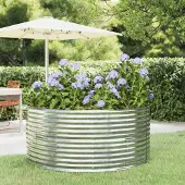 Prolenta Maison Exclusive - Lit surélevé de jardin Argenté Acier galvanisé