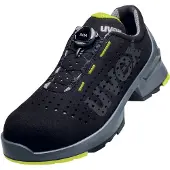 Uvex 1 Chaussures basses de sécurité S1 noir-jaune, chaussures de travail, respirantes, semelle ESD, fermeture BOA Taille:EU 46