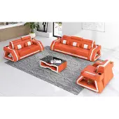 JV Möbel Ensemble de canapés 3pcs Orange JVmoebel
