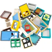 LEGO Fenêtres et portes Mélange pour maison, bâtiment NOUVEAU ! Quantité 10x - Chaque mélange est composé individuellement