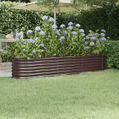 Prolenta Maison Exclusive - Lit surélevé de jardin Acier galvanisé marron