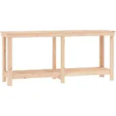DKD Home Decor Banc de travail 180x50x80 cm Bois de pin massif