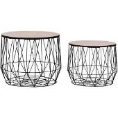 Syfax Tables basses 2 pcs. noir