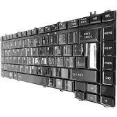 T-ProTek FR - Noir Brillant Clavier compatible avec Toshiba Satellite M205, M210