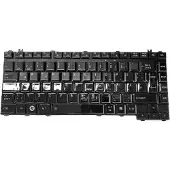 T-ProTek FR - Noir Brillant Clavier compatible avec Toshiba Satellite L200, L200D