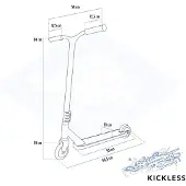 Schildkrot-Puppen SCHILDKRÖT Trottinette Stunt Scooter Kickless Piano