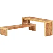 vidaXL Armoire TV 2 pièces en bois massif d'acacia