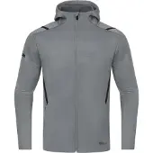 Jako Challenge Veste à Capuche pour Homme - Gris Pierre Chiné / Noir