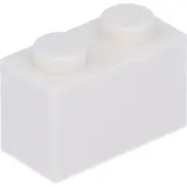 LEGO 100x White Brick 1 x 2