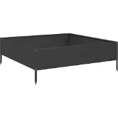 vidaXL Lit surélevé noir 100x100x33,5 cm acier