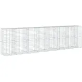 vidaXL Gabion avec couvercle 750x100x200 cm Fer galvanisé