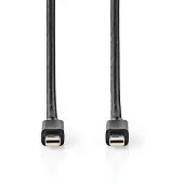Nedis Câble mini DisplayPort | DisplayPort 1.4 | Mini DisplayPort Hane | Mini DisplayPort Hane | 48 Gbps | Nickelplaterad | 2.00 m | Rond | PVC | Svart | Blister