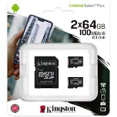 Kingston Canvas Select Plus - Carte mémoire flash (adaptateur microSDXC vers SD inclus)