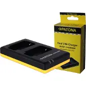 PATONA Chargeur double FM500H (Chargeur de batterie d'appareil photo), Alimentation pour appareil photo, Noir