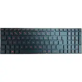 T-ProTek Clavier FRANÇAIS noir avec éclairage rouge compatible Asus ROG Strix GL502VS-GZ287